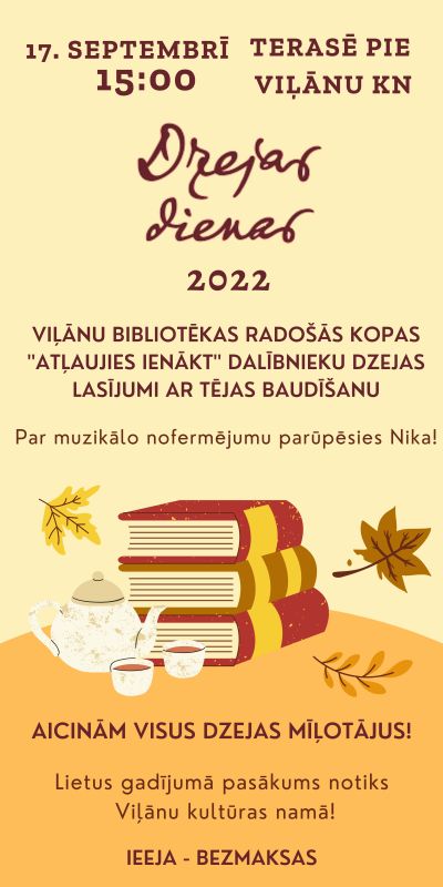 Dzejas dienas Viļānos! 