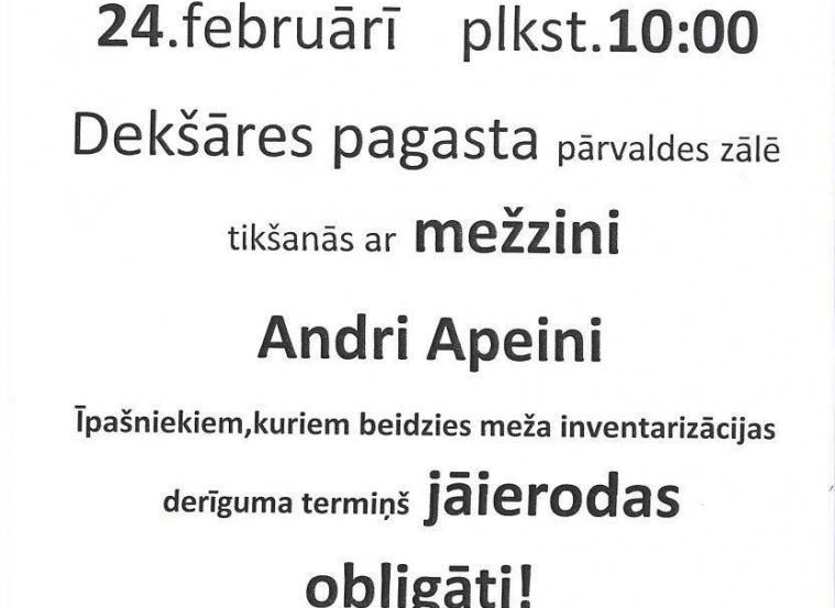 Tikšanās ar mežzini Andri Apeini