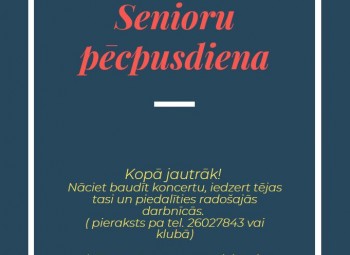 Senioru pēcpusdiena Sokolku pagasta klubā