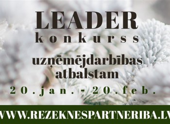 LEADER projektu konkurss uzņēmējdarbības atbalstam