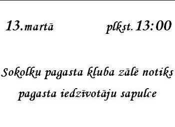 Sokolku pagasta iedzīvotāju sapulce